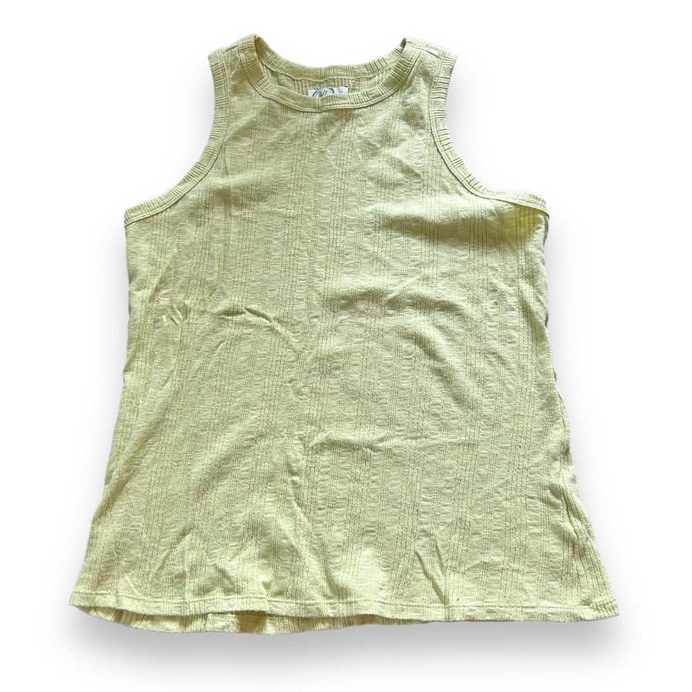 [Maurices] BOGO $1 Lime Green Ribbed High Collar Tank
